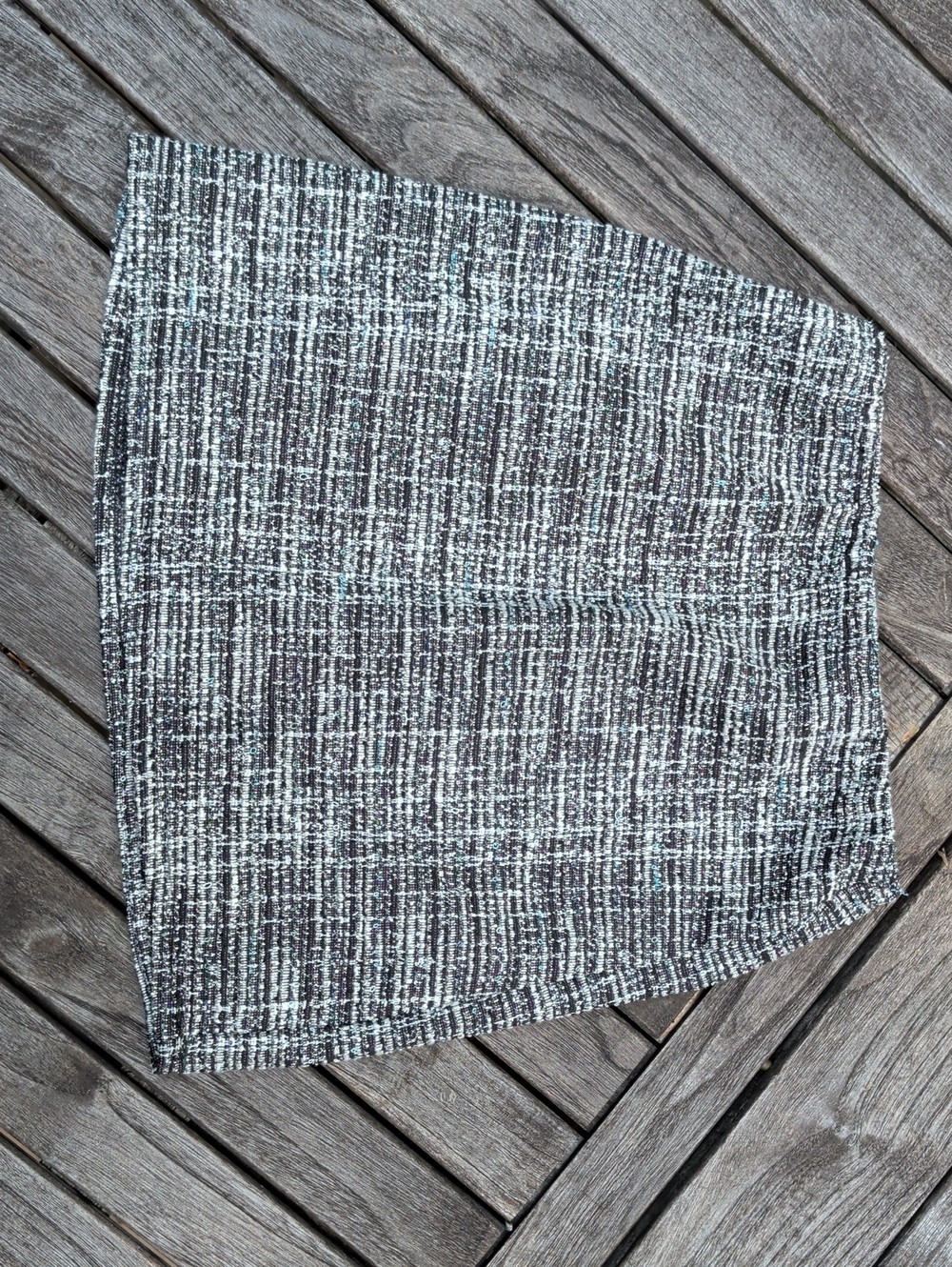 art class Black and White Tweed Mini Skirt